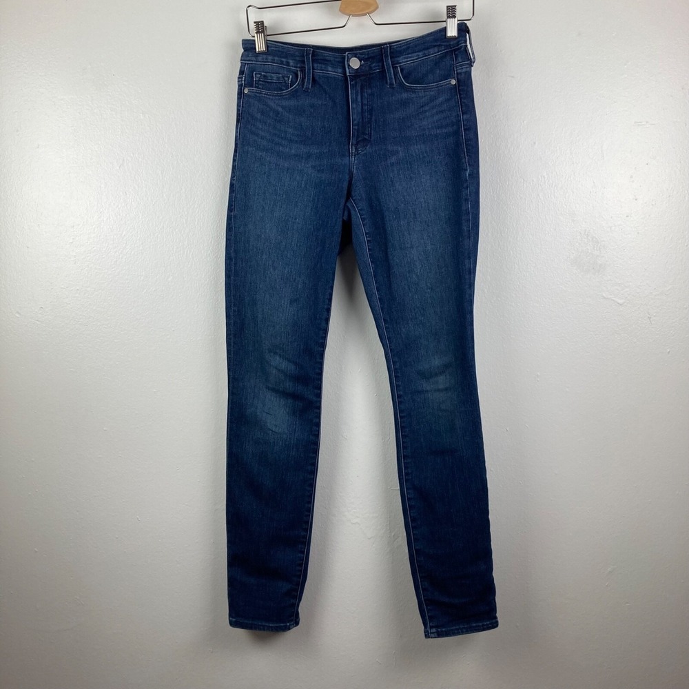Athleta Skulptek Skinn Dark Wash Mid Rise Blue Performance Jeans